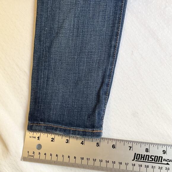 Polo Ralph Lauren Women Jeans 27 Blue Denim RL Embroidery Distressed - Picture 10 of 11